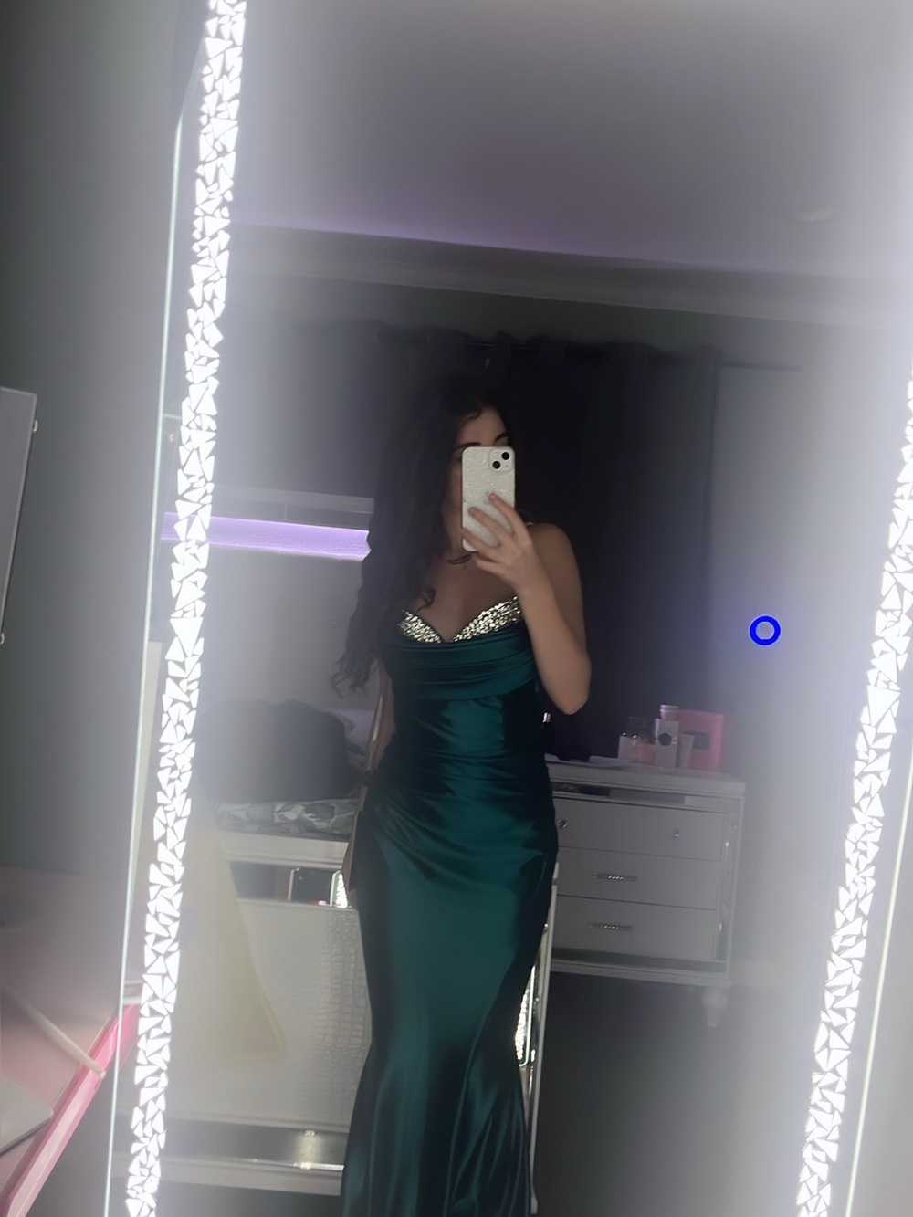 Emerald green mermaid dress🍸